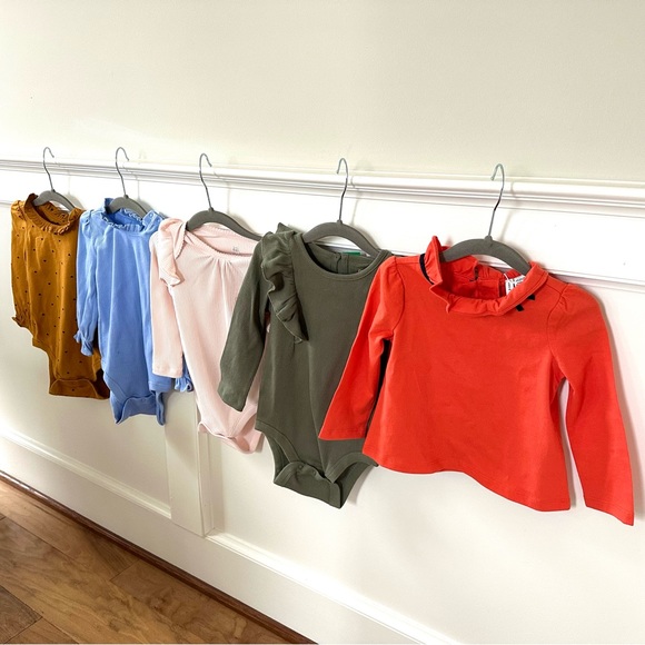 GAP Other - Five Brand New Baby Gap & Janie & Jack Baby Girl Tops, Size 18-24 Months
